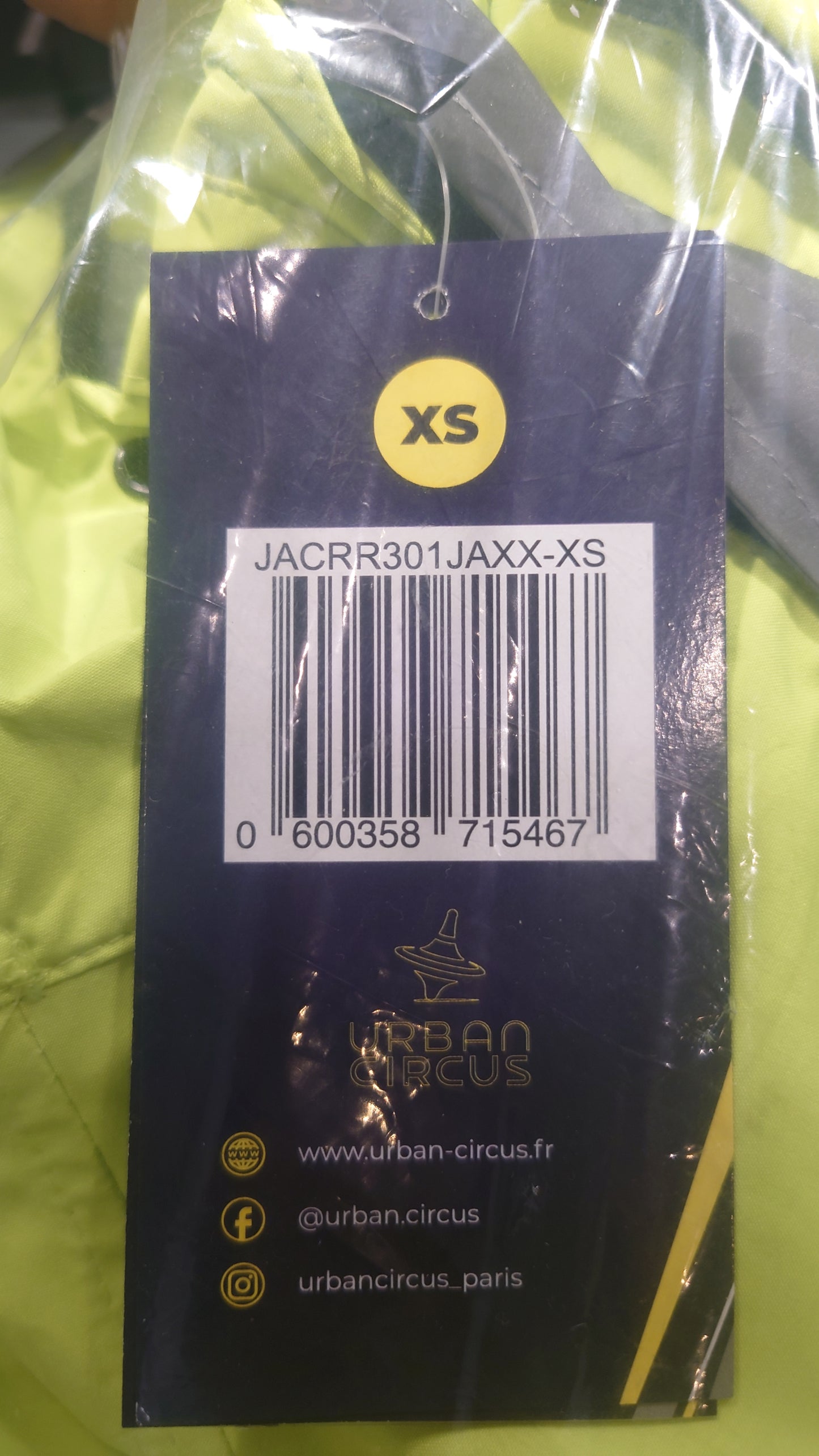 UCRR3 LIGHTWEIGHT WATERPROOF JACKET