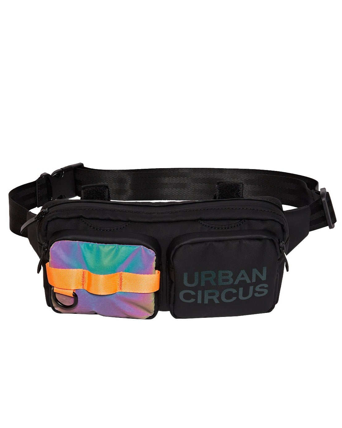 petit sac banane noir réfléchissant
