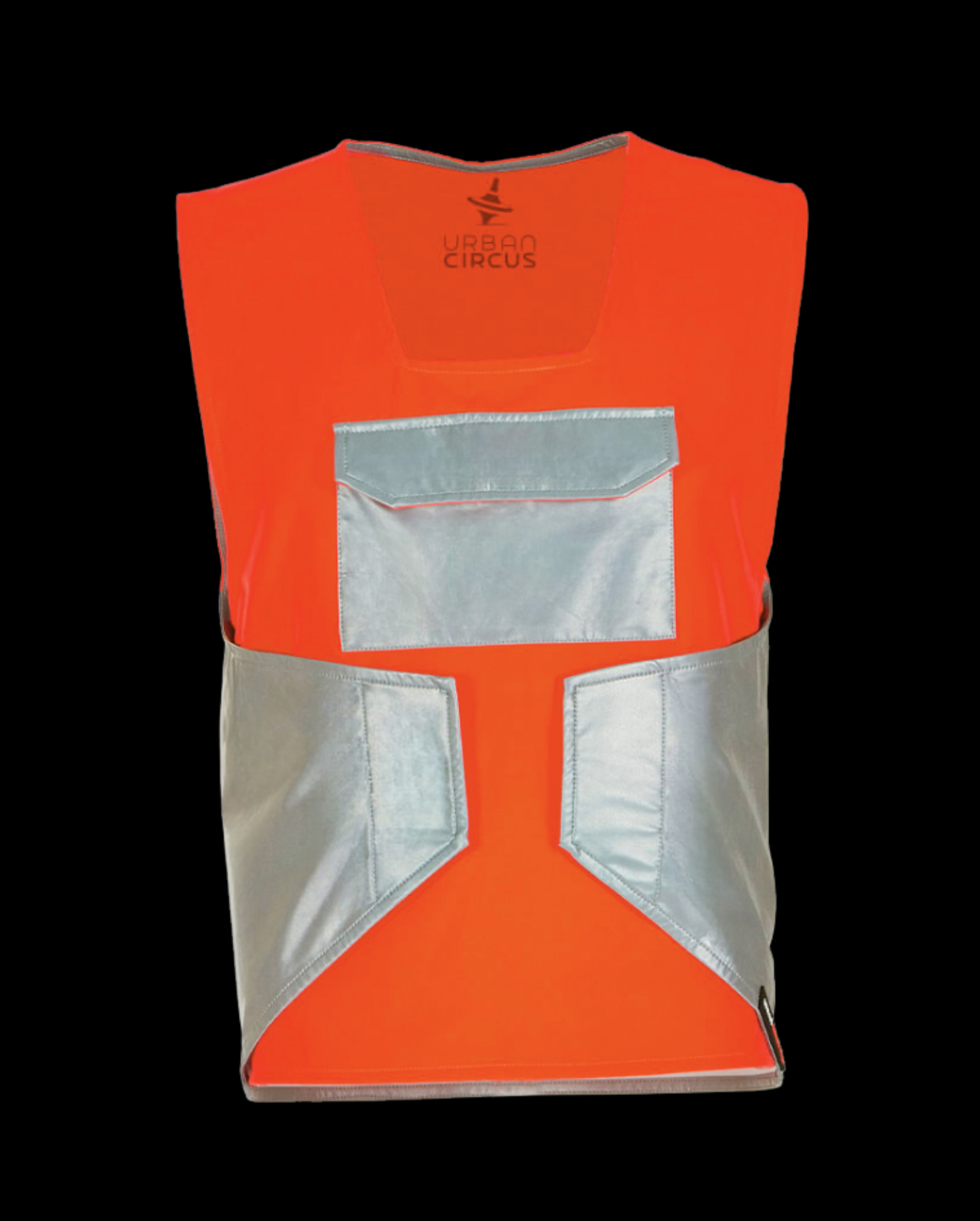 gilet orange fluo vélo poche