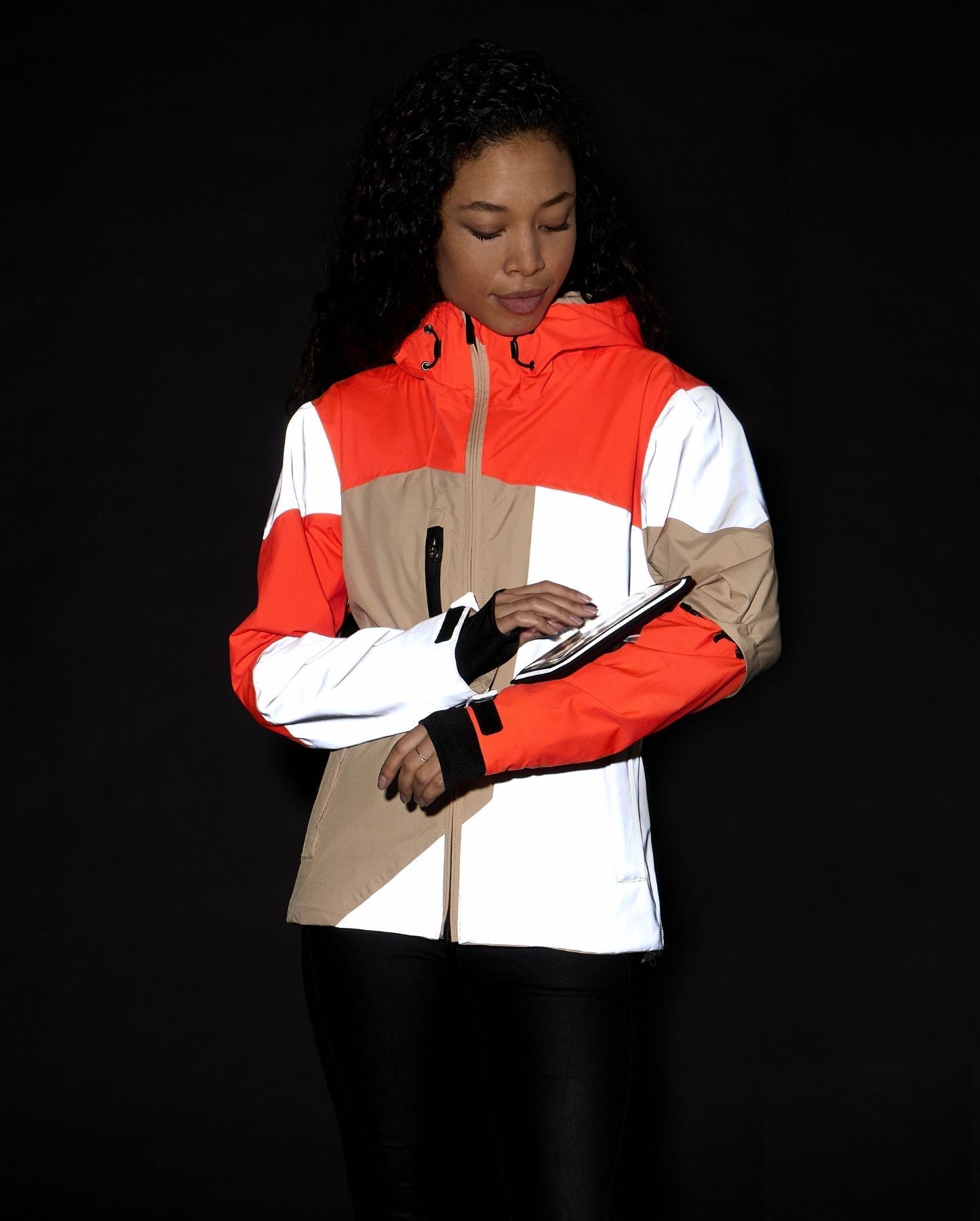 veste technique pochette GPS réfléchissante nuit