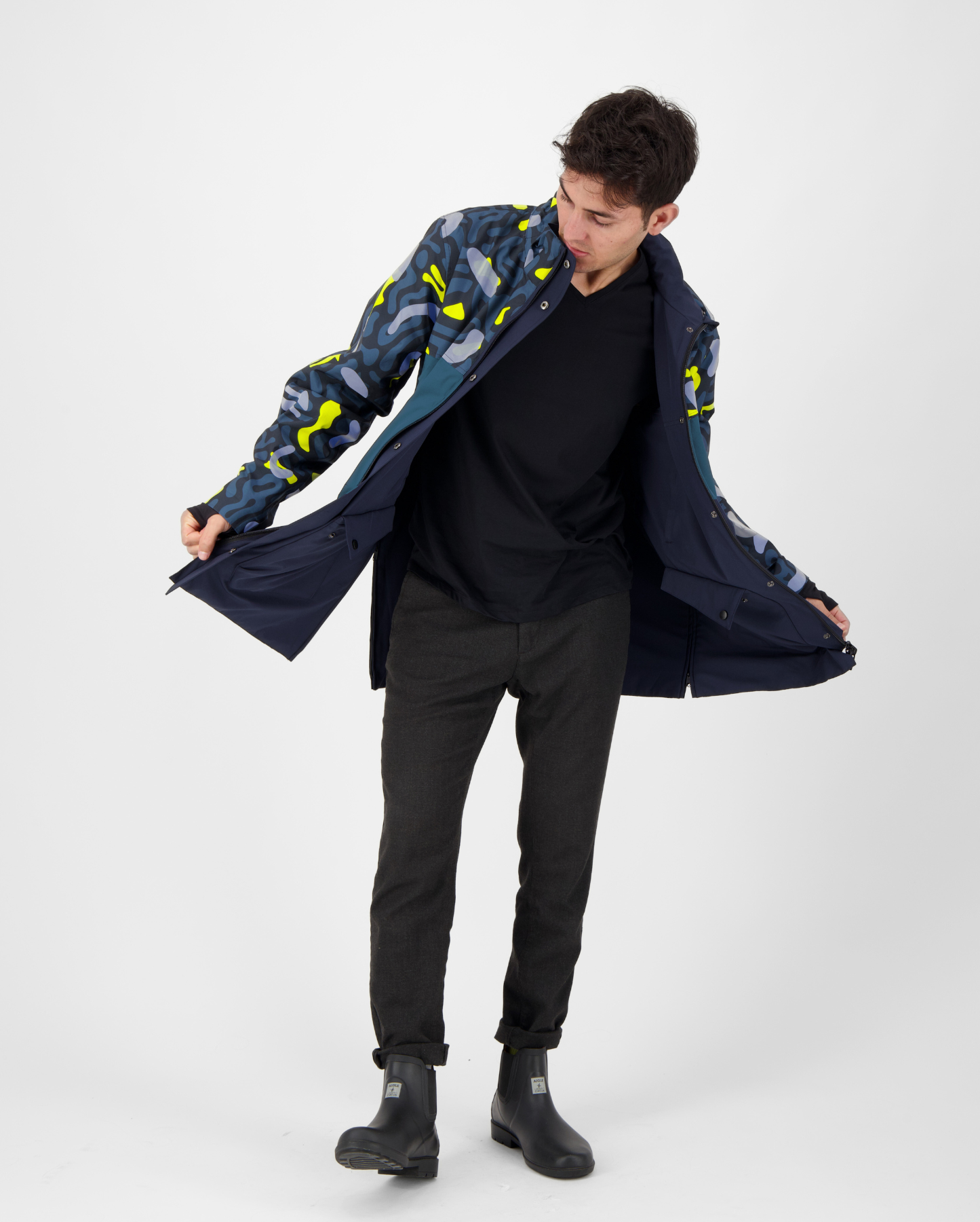 parka velotaf respirante réfléchissante homme motifs