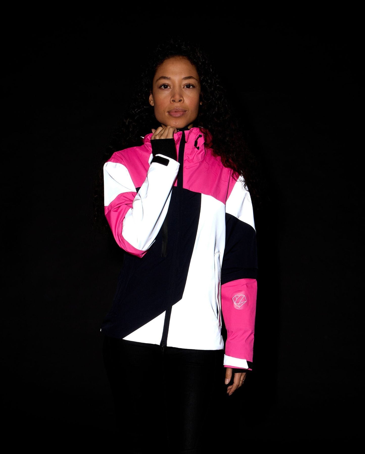 veste sécurité vélo réfléchissante rose fluo