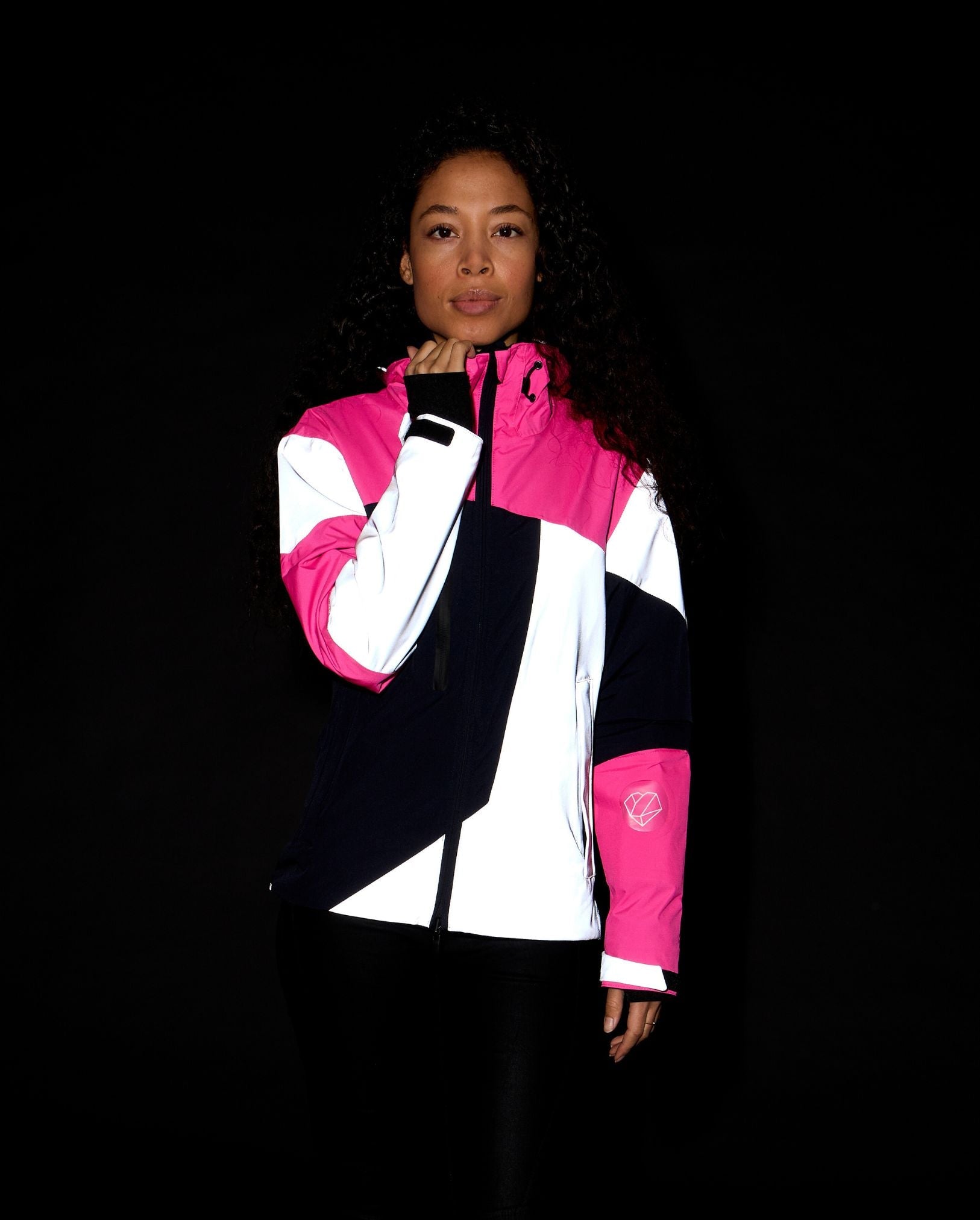 veste sécurité vélo réfléchissante rose fluo