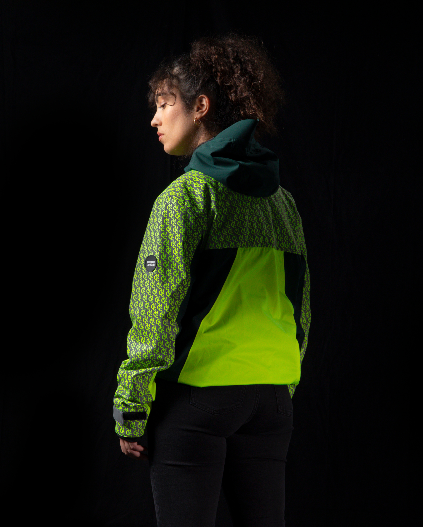 veste vélo femme dos jaune fluo verte