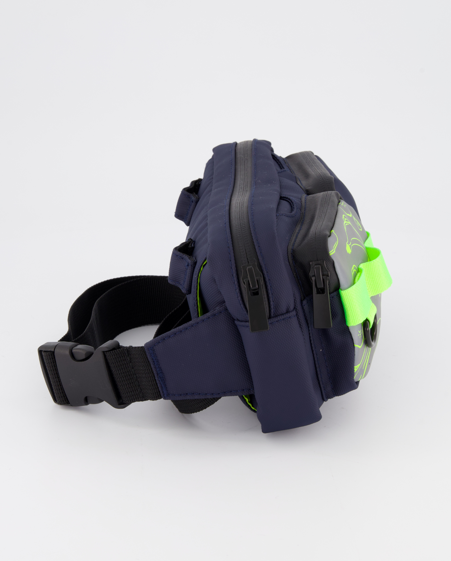 sacoche sac banane vue de côté avec ceinture réglable