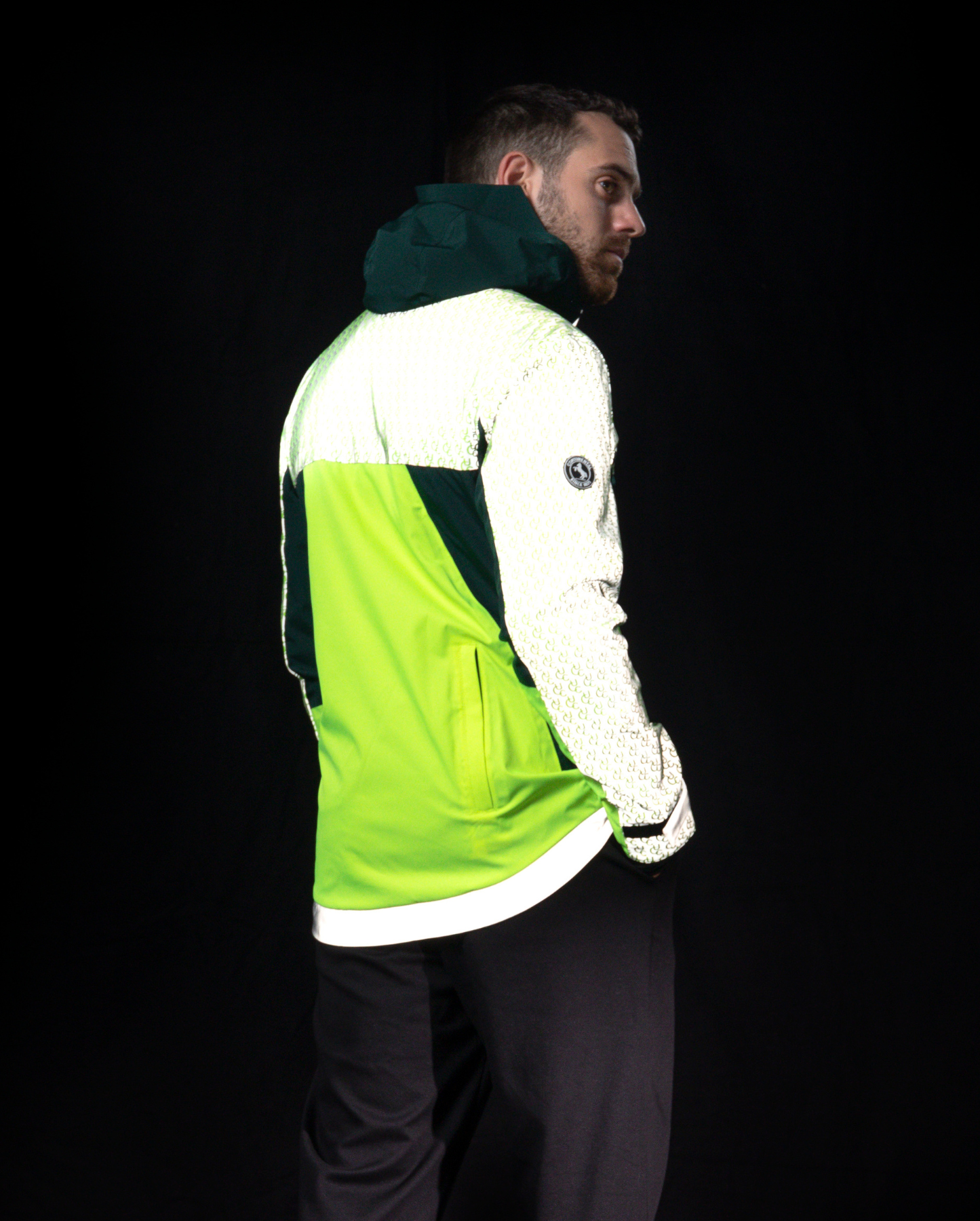 Doudoune Réfléchissante Unisexe – Capuche – Imperméable Et Coupe-vent – Pour Vélo, Course, Travail De Nuit – Sécurité Visibilité Nocturne
